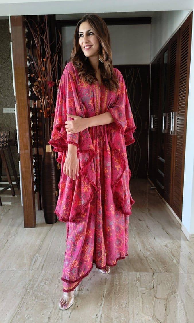 Pink Front Slit Coord Set  Label DC