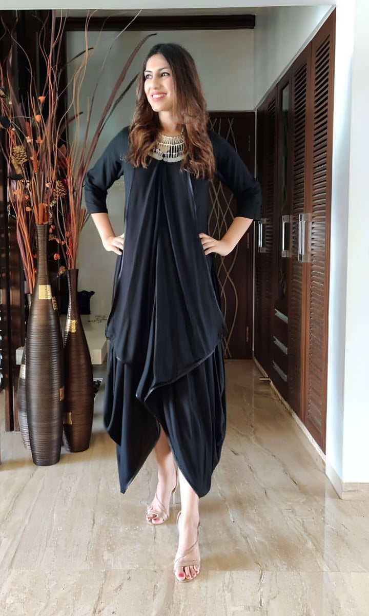 Butterfly Black Collar Dress SD00258