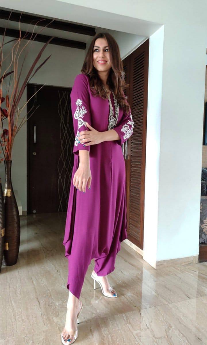 Dark Purple Double-Cross Jumpsuit